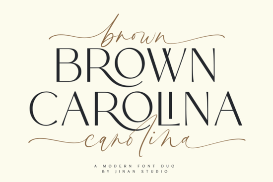 Brown Carolina Duo Font
